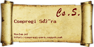 Csepregi Sára névjegykártya