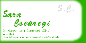 sara csepregi business card